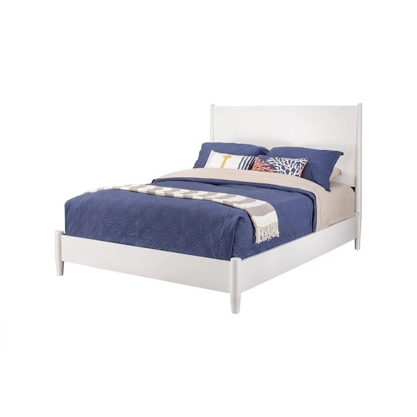 Alpine Furniture 81 x 86 x 47 in. Flynn Standard King Platform Bed, White 766-W-07EK - main